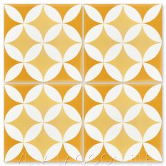 "Circulos A Maple Sugar" Geometric Cement Tile, from Villa Lagoon Tile.