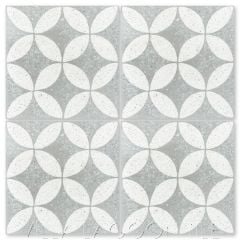 "Circulos B Urban Gray Terrazzo" Geometric Cement Tile, from Villa Lagoon Tile.