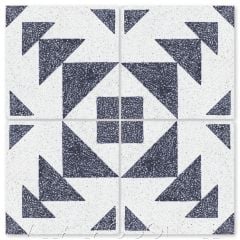 "Code Talker B Terrazzo" Modern Geometric Cement Tile, by Villa Lagoon Tile.