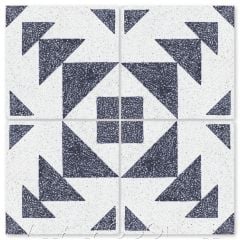 "Code Talker B Terrazzo" Modern Geometric Cement Tile, by Villa Lagoon Tile.