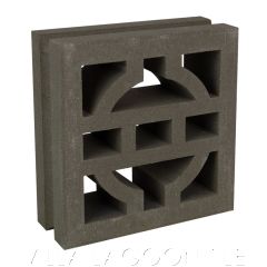 "Crete" Natural Gray Geometric Breeze Blocks, by Villa Lagoon Tile.