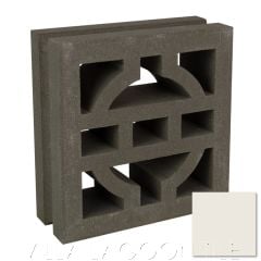 "Crete" Natural White Geometric Breeze Blocks, by Villa Lagoon Tile.