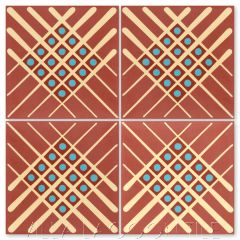 "Crosshatch in Beacon Hill" Modern Geometric Art Deco Cement Tile by Cressida Bell, from Villa Lagoon Tile.