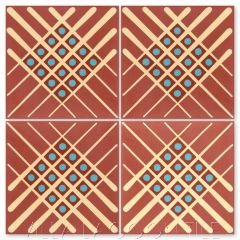 "Crosshatch in Beacon Hill" Modern Geometric Art Deco Cement Tile by Cressida Bell, from Villa Lagoon Tile.
