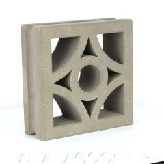 "Curacao" Natural Gray Geometric Breeze Blocks, by Villa Lagoon Tile.