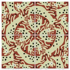 "Deer on Beacon Hill" Whimsical Wildlife Cement Tile by Jeff Shelton, from Villa Lagoon Tile.