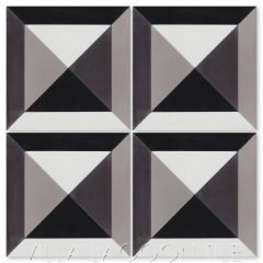 "Diamond Head Sencillo" Modern Geometric Cement Tile, from Villa Lagoon Tile.