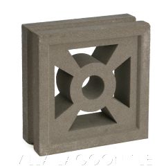 "Fiji" Natural Gray Geometric Breeze Blocks, by Villa Lagoon Tile.