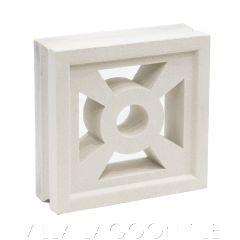 "Fiji" Natural White Geometric Breeze Blocks, by Villa Lagoon Tile.