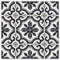 "Fiore C Sencillo" Floral Cement Tile, from Villa Lagoon Tile.