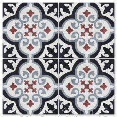 "Fiore E Winter" Floral Cement Tile, from Villa Lagoon Tile.