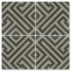 "Fretwork Primero" Geometric Cement Tile, by Villa Lagoon Tile.