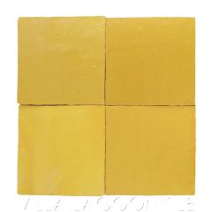 Square Glazed Zellige in Goldenrod