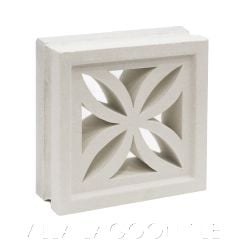 "Ibiza" Natural White Floral Breeze Blocks, by Villa Lagoon Tile.