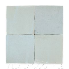 Square Glazed Zellige in Iceberg