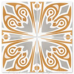 "Ignatius Gold" Art Deco Cement Tile, from Villa Lagoon Tile.