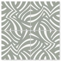 "Imagine Gray Patina" Modern Striped Cement Tile by Neyland Design, from Villa Lagoon Tile.