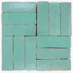 Thin Bejmat Zellige in Jadeite, a Moroccan Mosaic Tile, from Villa Lagoon Tile.