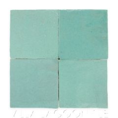 Square Glazed Zellige in Jadeite