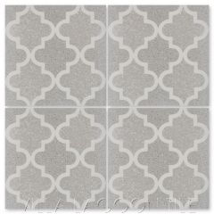 "Lantern Trellis Dune and White Terrazzo" Moroccan Cement Tile, from Villa Lagoon Tile.