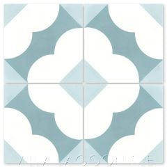 "Katie Caribbean" Floral Cement Tile, from Villa Lagoon Tile.