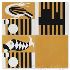 "Key West Hemmingway", Cuban Art Deco Cement Tile, from Villa Lagoon Tile.