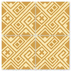 "Kuba Gold" Modern Fabric-Style Cement Tile by Neyland Design, from Villa Lagoon Tile.