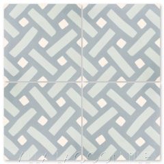 "Kuba Weave Mountain" Modern Fabric-Style Cement Tile by Neyland Design, from Villa Lagoon Tile.