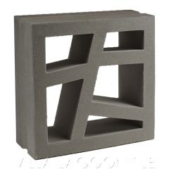 "Kyushu" Natural Gray Geometric Breeze Blocks, by Villa Lagoon Tile.