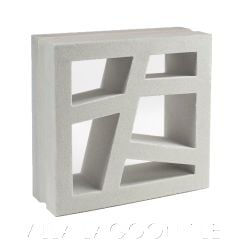 "Kyushu" Natural White Geometric Breeze Blocks, by Villa Lagoon Tile.