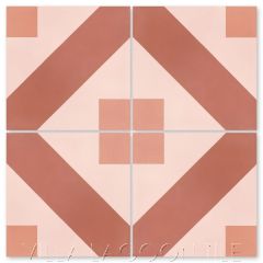 "La Plaza Sunset One" Modern Geometric Cement Tile by Neyland Design, from Villa Lagoon Tile.