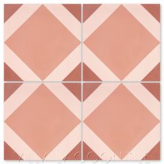 "La Plaza Sunset Two" Modern Geometric Cement Tile by Neyland Design, from Villa Lagoon Tile.
