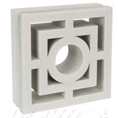 "Large Cayman" Natural White Geometric Breeze Blocks, by Villa Lagoon Tile.
