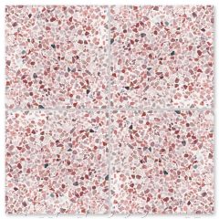 Large "Cheeky" Terrazzo Cement Tile, with Pink Marble chips, from Villa Lagoon Tile.