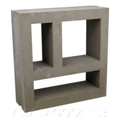"Large Kauai" Natural Gray Geometric Breeze Blocks, by Villa Lagoon Tile.