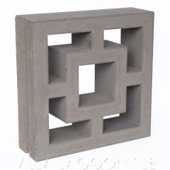 "Large Tonga" Natural Gray Geometric Breeze Blocks, by Villa Lagoon Tile.