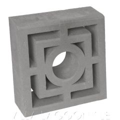 "Large Cayman" Natural Gray Geometric Breeze Blocks, by Villa Lagoon Tile.