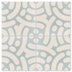 "Lolly Pop Pale Jade Terrazzo" Modern Organic Cement Tile by Neyland Design, from Villa Lagoon Tile.