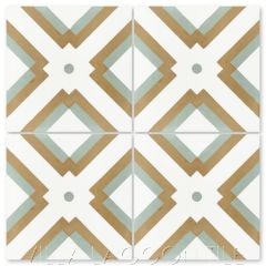 "Manhattan Bronze" Modern Geometric Cement Tile, by Villa Lagoon Tile.