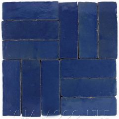 Bejmat Glazed Zellige in Mariana Blue