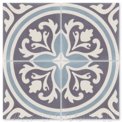 "Mia Primero" Floral Cement Tile, by Villa Lagoon Tile.