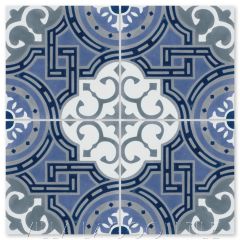 "Michael Glacier" Trellis Cement Tile, by Villa Lagoon Tile.