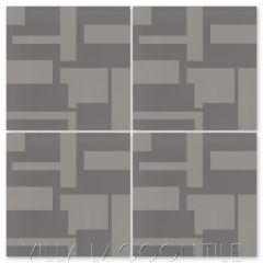 "Mid-Century Complex Excalibur" Geometric Cement Tile by Neyland Design, from Villa Lagoon Tile.