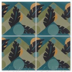 "Moon Over Havana Jazz" Cuban Cement Tile, by Villa Lagoon Tile.