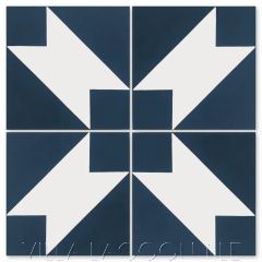 "Naples Aegean" Modern Geometric Cement Tile by Dekar Design, from Villa Lagoon Tile.