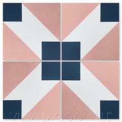 "Naples Coral" Modern Geometric Cement Tile by Dekar Design, from Villa Lagoon Tile.