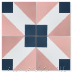 "Naples Coral" Modern Geometric Cement Tile by Dekar Design, from Villa Lagoon Tile.