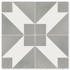 "Naples Misty Gray" Modern Geometric Cement Tile by Dekar Design, from Villa Lagoon Tile.