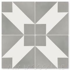 "Naples Misty Gray" Modern Geometric Cement Tile by Dekar Design, from Villa Lagoon Tile.