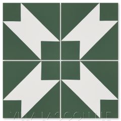 "Naples Rainforest" Modern Geometric Cement Tile by Dekar Design, from Villa Lagoon Tile.